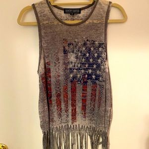 Almost famous American flag tank